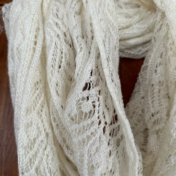 4/$20 ANY SCARF  Cream Knit Infinity Scarf - Picture 3 of 3